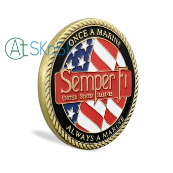 1/3/5/10stk U.S. Marine Corps Udfordring Mønter Semper Fidelis, Når En Marine Altid En Marine Ære, Mod, Engagement USMC Mønt