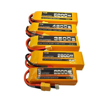 TCB RC LiPo Batteri 2S 7.4 V 2200mAh 2600mAh 3500mAh 4200mAh 5200mAh 25C 35C For RC Fly Drone Bil 2S 7.4 V Toy LiPo Batterier