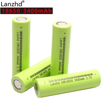 4STK 18650 3400mAh INR18650 Genopladelige batterier 18650 Li-ion 3,7 V lithium batterier 18650 batteri til E cigaret Værktøjer