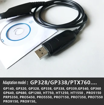 USB-kabel til programmering motorola gp328,gp338,gp340 to-vejs radio walkie talkie med CD-driver