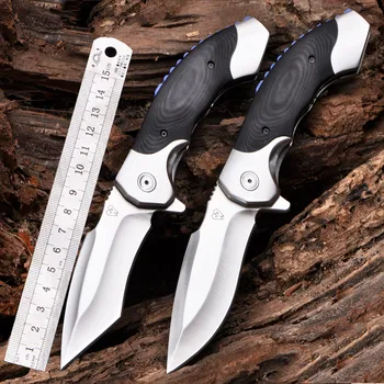 VOLTRON V21/V22 Folde Kniv 9cr18mov blade G10+STÅL håndtag kugleleje Udendørs Camping Jagt Taktisk Overlevelse EDC Knive