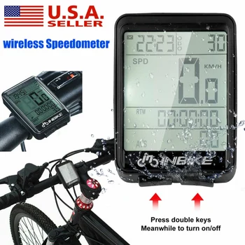 Trådløs Vandtæt LCD Digital Cykling Computer MTB Cykel Speedometer Kilometertæller Stopur med Batterier Cykel Tilbehør