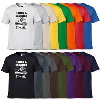Far Og Datter Bedste Venner For Livet Tshirt Fædre Dag, Far Gave Sjove Trykt Logo T-Shirt 16 Farver Bomuld Kortærmet