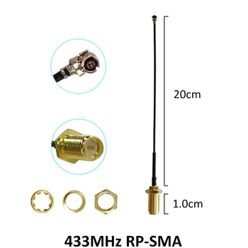 433Mhz lora Antenne 3dbi GSM-433 mhz-RP-SMA-Stik Gummi 433m Lorawan antenne+ IPX at SMA Male forlængerledning Pigtail Kabel