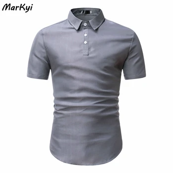 Markyi 2020 sommeren nye mænds kortærmet polo shirts ensfarvet herre polo shirts overdele