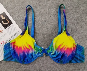 Vikionfly Bøjle Push Up Bikini Kvinder 2020 Sexet Tie Dye To Stykke Badetøj Badetøj Svømning, der Passer Til Kvinder i badedragt XXL