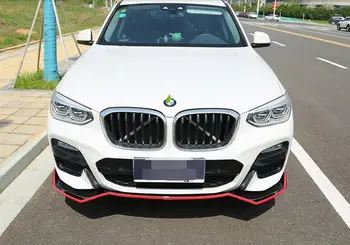 For BMW X3 Body kit spoiler 2018-2020 For BMW X3 X4 G01 G02 3D ABS Bageste læbe hækspoiler forreste Kofanger Diffuser Kofangere Protector