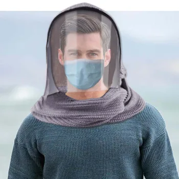 Hurtig Levering Full Face-Maske-Transparent Maske Hætteklædte Vinter-Tørklæde Varm Fuld ansigtsmaske, som skal Tørklæde Plus velvet Bandage Ansigt solcreme 2021