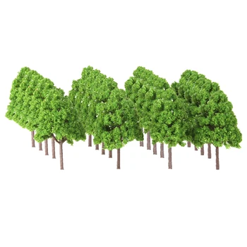25Pcs Træ Model Cypress Tree 1/150 Model Tog Diorama Have Sand Tabel Micro Landskab Dekoration