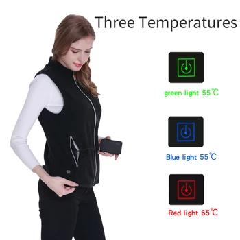 Varme jakke fleece vest carbon fiber offentlig kvinde, Elektrisk, Opvarmet Vest USB-Varme Vest Vinter Termisk Varm Jakke, frakke