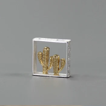Lotus Sjov Øjeblik Ægte 925 Sterling Sølv Fine Smykker Desert-Serien Kreative Kaktus Design Vedhæng uden Halskæde til Kvinder