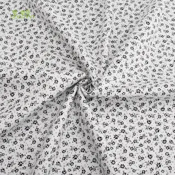 Trykt Almindelig Bomuld Stof,Sort &Hvid Blomst-Serien,DIY Syning, Quiltning For Baby&Children ' s Kjole Skjorte, Nederdel Poplin Materiale