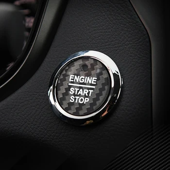 Carbon Fiber Indre Motor Start Stop Knappen Dække Hætte Trim Start Stop På En Knap For Ford Fusion Explorer Kant Mustang