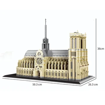 City Mini Berømte Potala Palace Model Blokke Arkitektur Notre Dame de Paris Bygning Mursten Pædagogisk Legetøj til børn gaver