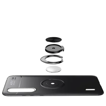 Mi 9 Tilfælde For Xiaomi 9 Lite Case Cover med Magnetisk Ring Indehaveren Bløde Mat Silikone Telefon Tilfældet For Redmi K20 Mi 9T Pro 9se Coque