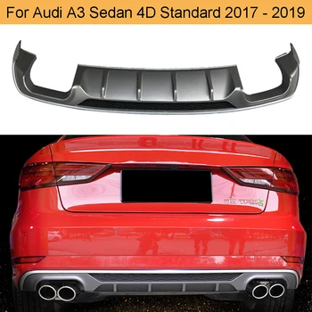 Bil bagfra Bumnper Diffuser for Audi A3 Sedan Standard 4-Dørs 2017-2019 PP Bageste Diffusor Læbe Spoiler Ikke til S3