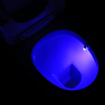 8 Farver Sensor Toilet Lys LED-Lampe Nat Lys Menneskelige Motion Aktiveret Vandtæt Baggrundslys Automatisk RGB WC Luminaria Lampe