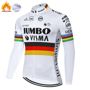 2021 ciclismo invierno Jumbo Visma vinter bukser mænd MTB cykel tøj Slid vinteren fleece cykling bib pants 12D GEL lange bukser