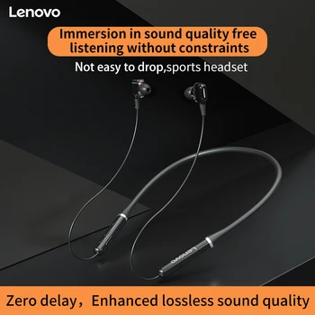Lenovo XE05 Hovedtelefon Bluetooth-5.0, Trådløse Hovedtelefoner, Stereo Øretelefoner IPX5 Vandtæt Sport Headset Med Noise Cancelling Mikrofon
