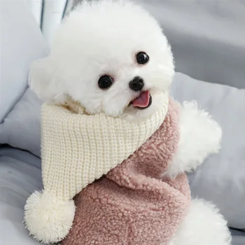 Vinteren Hund Tøj Cashmere Strik Hat Hund Coat Varme Hættetrøjer Tøj til Små Hunde Pels Hvalp Hund Sweater