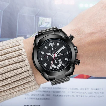 SWISH Mænd Mode Ur Luksus Virksomhed Dato Sport Armbåndsur Chronograph Vandtæt Luminous Kvarts Militære Ure Reloj 2020