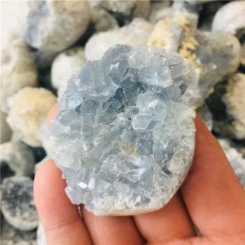60-80g på en Naturlig Blå Celestite krystal klynge Mineral-Prøve, Til Dekoration