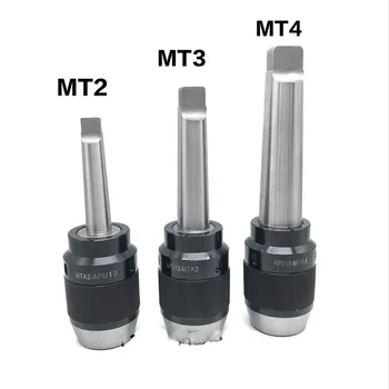 Flad hale MT2(A) APU16 Interval:1-16mm MT3 APU13 1-13mm MTA4 APU16 Integreret keyless selv stramme borepatron for fræsning drejebænk