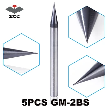 5pcs/masse GM-2BS mikro-størrelse endefræsere 2 fløjter bolden næse fræsere ende fræsere til forme til cnc fræser