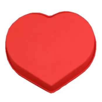 21,5 cm*24.5 cm, Silikone, hjerteformet kage skimmel Hjertet bageplade DIY bagning værktøj