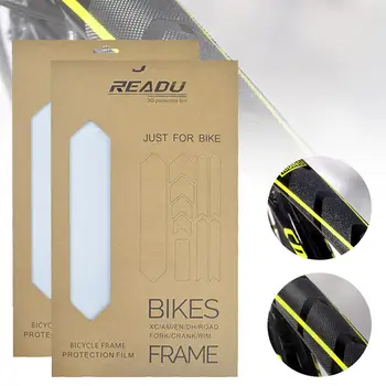 10 Klistermærker/Ark cykelstellet Protector-Clear Adhesive Ramme beskytter Mod Ridser og Dings cykel tilbehør, cykel klistermærker