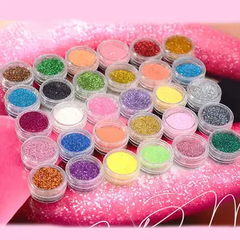 30 Stk/sæt Krystal klare Epoxy Søm DIY Smykker Glitter Pulver Hurtig Sand Filler