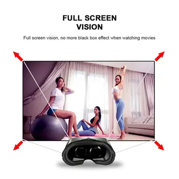 VRG PRO Fordybende 3D-VR-Briller For Telefonen 5-7 Cm Virtual Reality Fuld Skærm Visuelle 120° Vidvinkel Til Android, Apple IOS