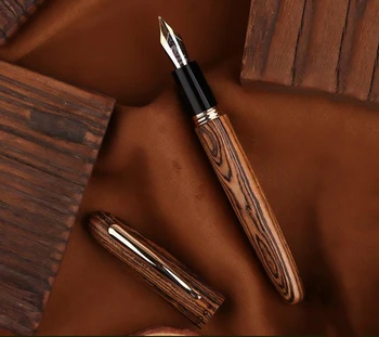 Nye Moonman M6 Naturlige Træ Fountain Pen Håndlavet Træ-Fuld Smukke Pen Iridium Fine 0,5 mm Mode at Skrive Blæk Pen Pen Gave