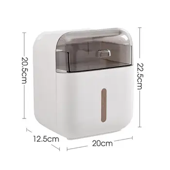 Vandtæt Vægbeslag Papirholder Hylde Dispenser Toiletpapir Rulle Papir Rør Opbevaringsboks Soveværelse Kreative Skuffe