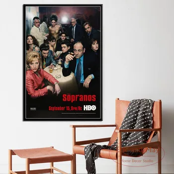 Klassiske TV-Serie Viser, The Sopranos Gangster Mafia Kunst Maleri Vintage Lærred, Plakat på Væggen i Hjemmet Indretning