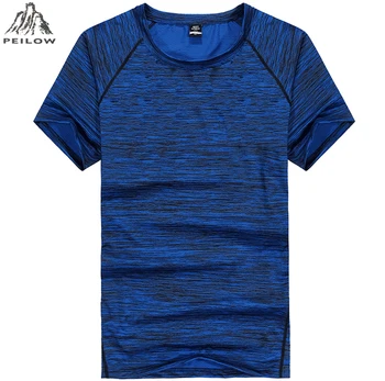 2019 Plus Size L-8XL Summer Ice-cool tshirt Gradient striber tee shirt Hurtig Tør T-Shirt Mand Fitness hær fitness t-shirt camiseta