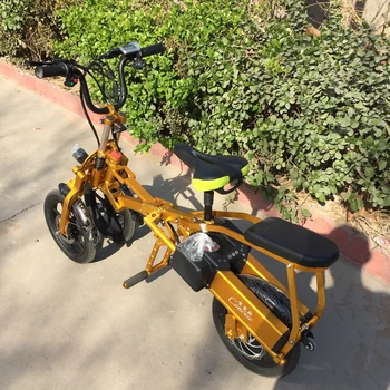 én knap hurtigt foldbare el-cykel tre-hjulede el-cykel dobbelt batteri mode forældre-barn Rejser på cykel