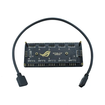 5V3 Pin-12V 4Pin RGB LED Bånd Stik tænd / sluk-Splitter Kabel til PC-Bundkort AURA RGB Set line Kabel Wire1to10 forlængerledning