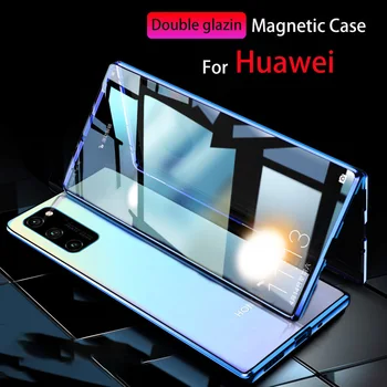 360 Magnetiske Adsorption Glas Sagen For Huawei P40 P30 Mate 30 20 Pro lite Til Ære 20 30 30'ERNE Pro 9X Nova 5 6 7 Pro V30 Dække