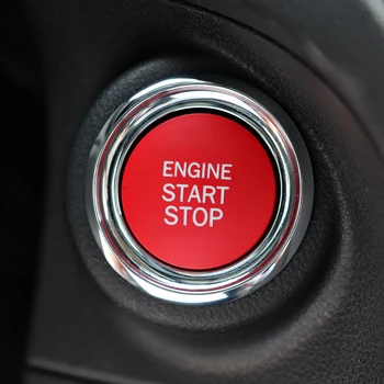 QHCP Start Stop Engine-Knappen Cover Sticker Erstatte Rød For Subaru Forester Outback XV BRZ Impreza 2016 2017 2018 2019 2020
