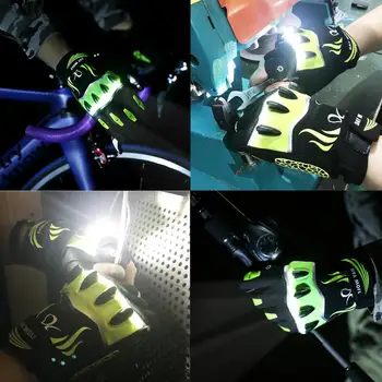 LED blinkende lys sport handsker fiskeri projektører udendørs reparation cykel reparation belysning LED lys handsker