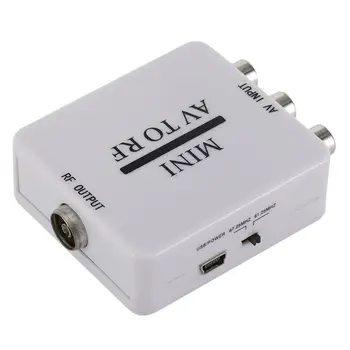 Mini HD Video Converter Box AV for RF Video Adapter Støtte RFAV Til RF-Scaler 24BB