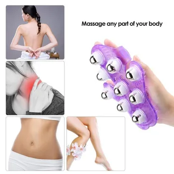 9 Bolde Body Massage Handske Muscle Pain Relief Slappe Af Anti-Cellulite Massageapparat Til Nakke Skulder Balder Health Care Tool