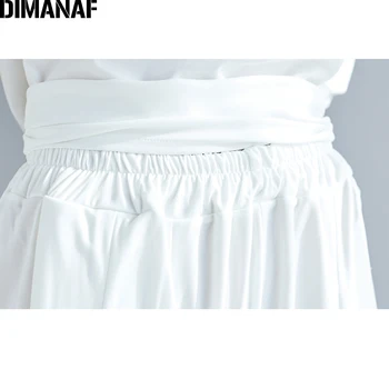 DIMANAF Plus Size Kvinder Sætter Sommer Kvindelige Dame Top Shirt Batwing Løs Stor Størrelse Bukser Casual Bomuld Solid 2 Stykker Sæt 2021 6XL