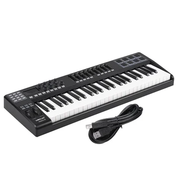 49-Nøgle USB-MIDI Keyboard Controller 8 Tromme Pads med USB-Kabel MIDI Kontrol MIDI-Keyboard