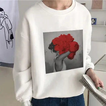 Toppe Modernistiske Sexet Dame Feather Butterfly hoodie Kvinder hættetrøjer Tøj koreansk Stil Æstetiske sweatshirt sudaderas para mujer