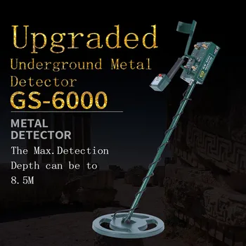 Maxgeek GS-6000 Mini Metro metaldetektor Skat Guld Sølv Kobber Hunter Hovedtelefon Max Dybde 8,5 m Med LED Skærm