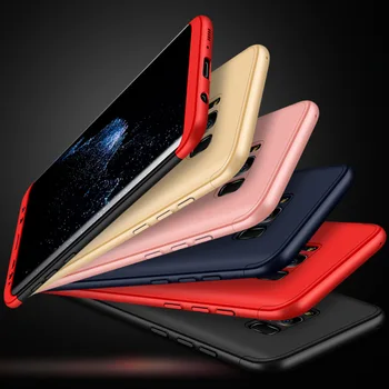 Luksus 360 Full Body Case Til Samsung Galaxy S9 S8 S7 Kant S6 Kant Note 8 Hårde PC full cover Case Til Iphone 6 6s 7 7s Plus X