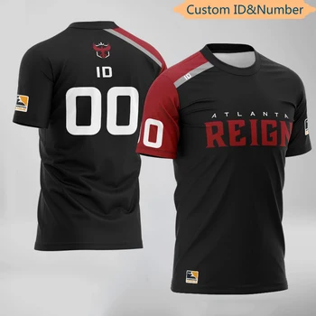 UGLE E-sports-Afspiller Uniform Jersey Atlanta Regeringstid Team T-shirt Tilpassede ID Fans T Shirt Tøj Skræddersyet Tee Shirt For Mænd