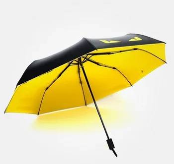 Kreative Personlighed Djævelen Folde Paraply Super Sort Lim UV-Sol/Regn Paraplyer